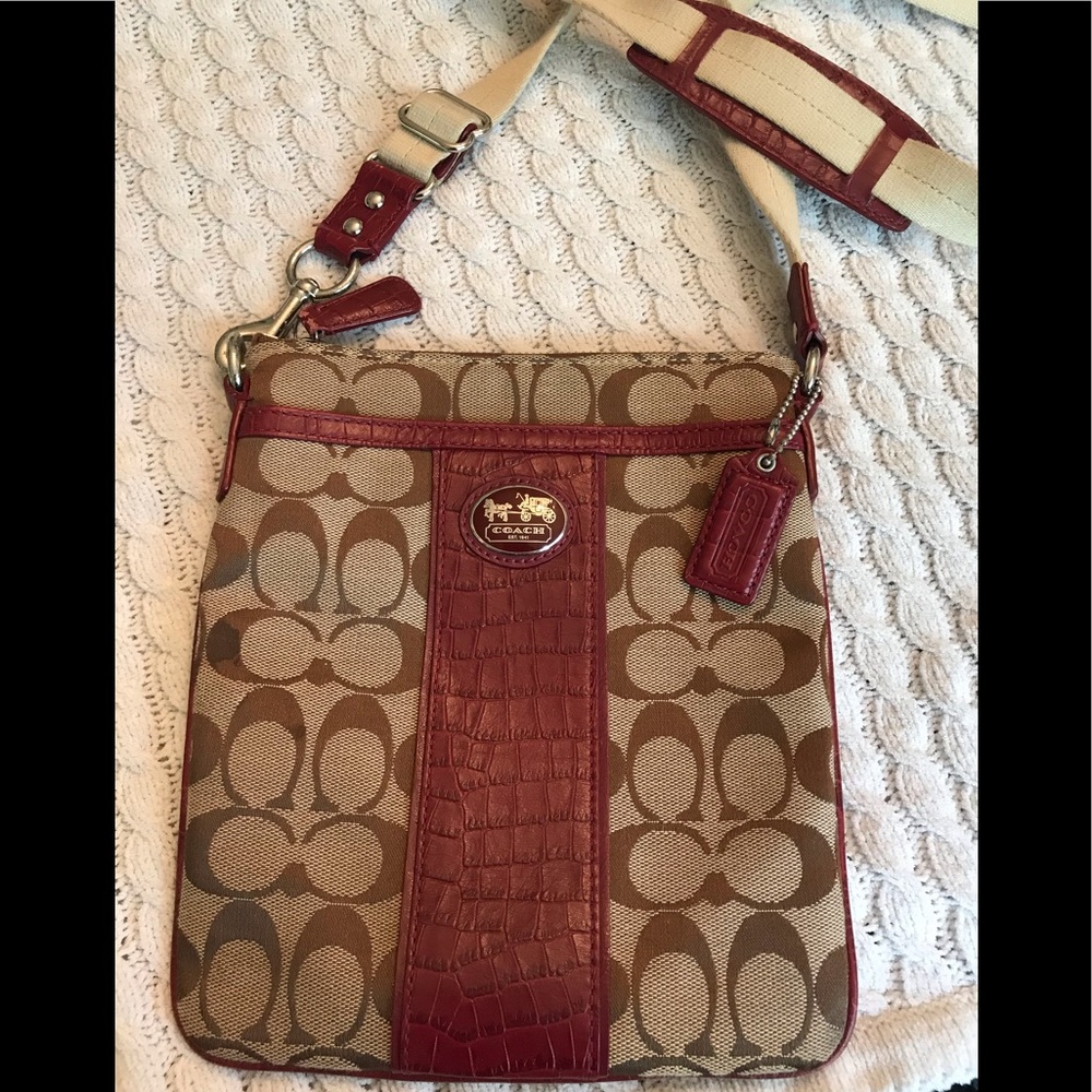 Authentic Coach adjustable crossbody
